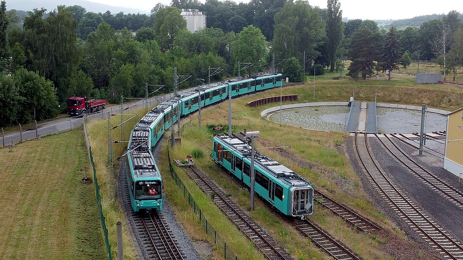 U-Bahnwagen U-Bahnwagen auf der Schiene
