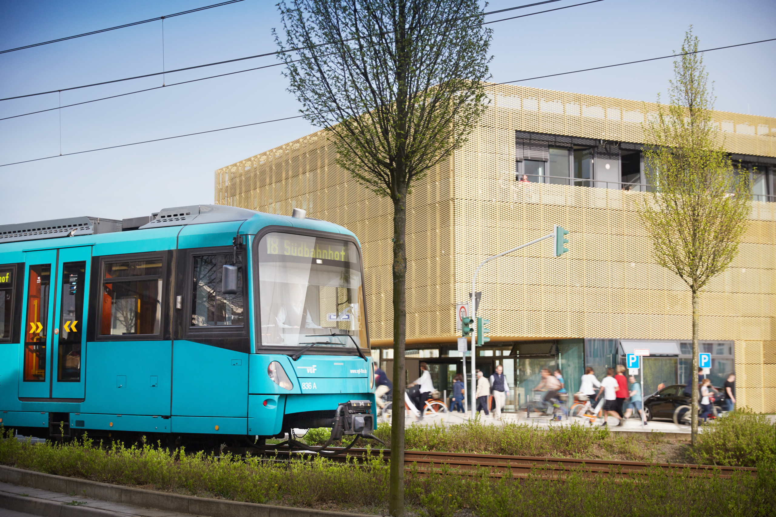 Stadtbahnwagen des Typs "U5" am Riedberg.